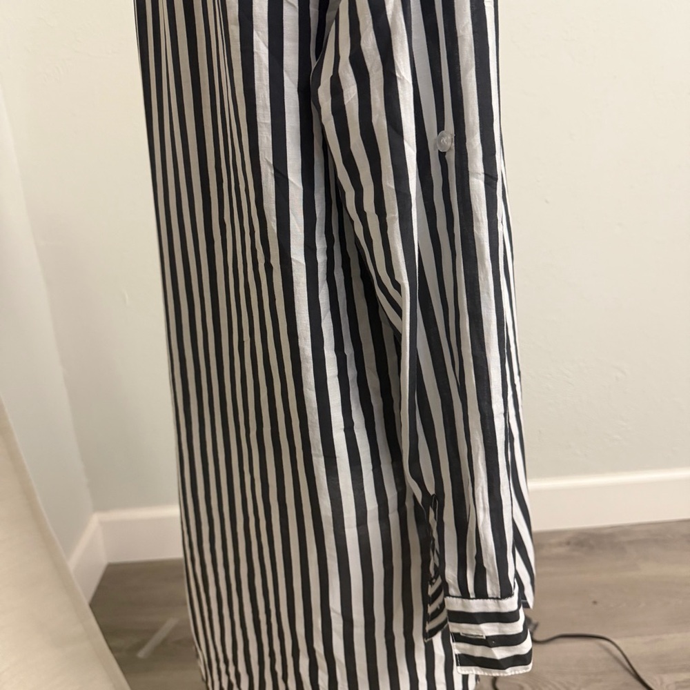 Summersalt Striped Black and White Swim Cover-Up - Picture 6 of 7